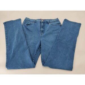 Gloria Vanderbilt Amanda High Rise Tapered Jeans Medium Wash Blue Womens 12L